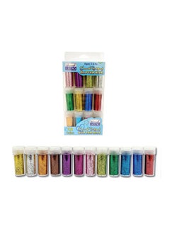 LEENO Set Of 12 Glitter Powder Multicolour  - Image 1