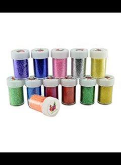 LEENO Set Of 12 Glitter Powder Multicolour  - Image 2