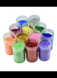 LEENO Set Of 12 Glitter Powder Multicolour  - Image 3