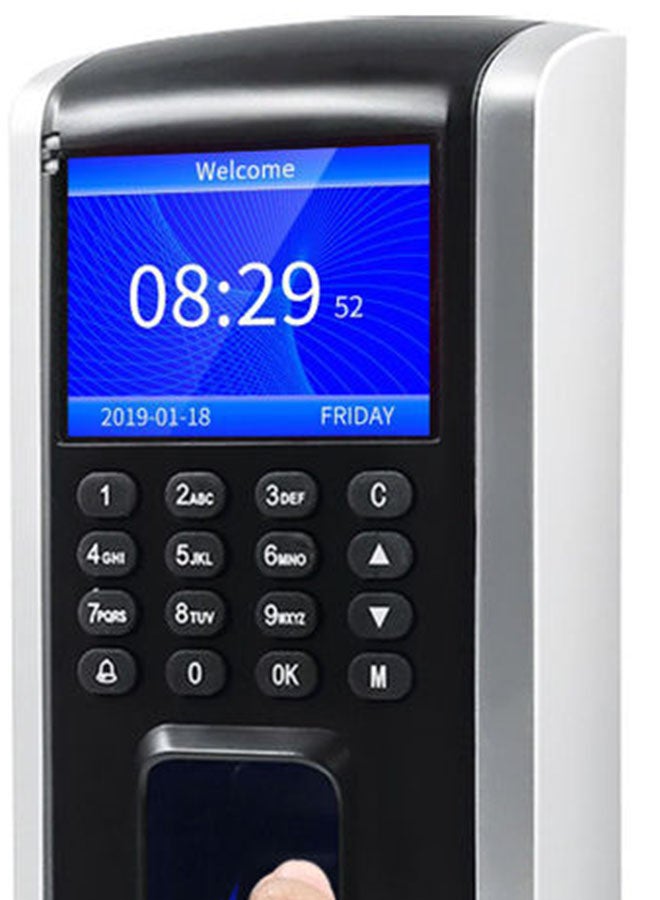Aibecy - Finger Print Access Control Attendance Biometric Time Clock Black - Image 1
