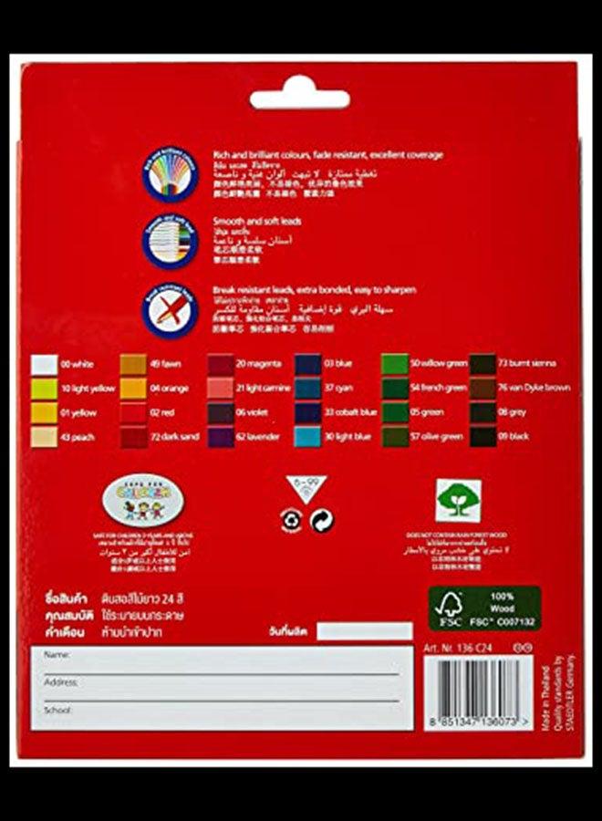 STAEDTLER - 24 Shade Colour Pencil Set Multicolour - Image 1
