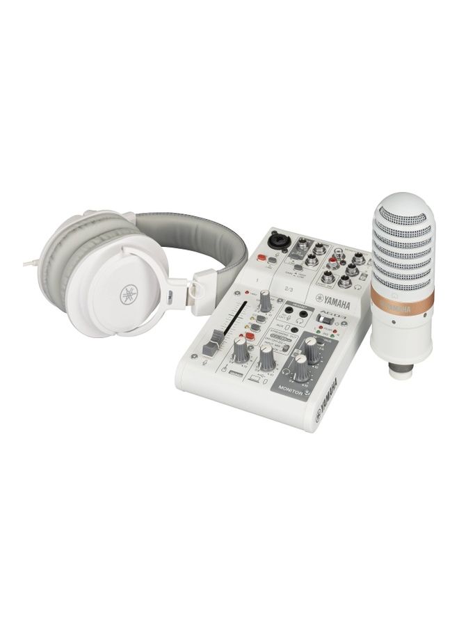 YAMAHA - Live Streaming Pack AG03MK2WLSPK White - Image 1