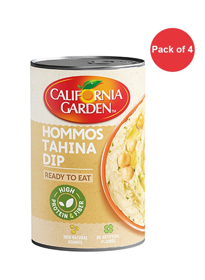 California Garden Ready To Eat Hommos Tahina Dip 400grams Pack of 4  - Image 1
