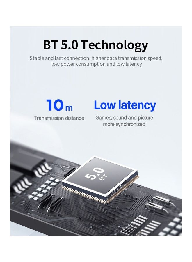 Lenovo - LP40 TWS Wireless Earphone Bluetooth 5.0 Dual Stereo Bass Touch Control IP54 Life Waterproof Clear - Image 1
