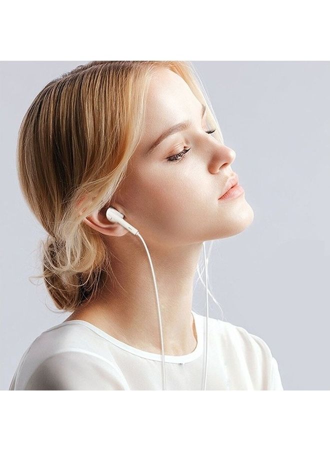 مارجون سماعات سلكية بموصل USB-C وتقنية صوت هاي فاي وسماعة رأس بميكروفون وتحكم بمستوى الصوت لهواتف هواوي لون أبيض - Image 4