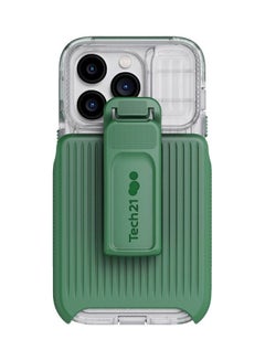 tech21 Evo Max iPhone 14 Pro Case with MagSafe Extreme 20 Feet Drop Protection with Sliding Camera Lens Cover - Frosted Green  - Image 1