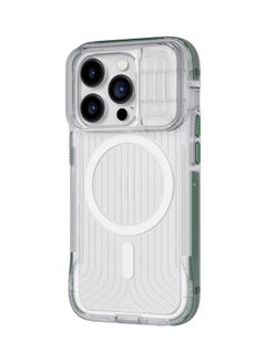 tech21 Evo Max iPhone 14 Pro Case with MagSafe Extreme 20 Feet Drop Protection with Sliding Camera Lens Cover - Frosted Green  - Image 4