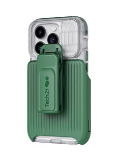 tech21 Evo Max iPhone 14 Pro Case with MagSafe Extreme 20 Feet Drop Protection with Sliding Camera Lens Cover - Frosted Green  - Image 3