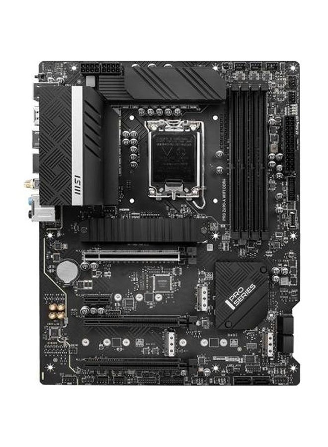 MSI - Pro Z690-A Wifi DDR4 ATX Motherboard LGA 1700 Socket Z690 Chipset 128GB DDR4 Memory 2.5Gbps LAN Intel Wi-Fi 6 Module PCI-E X16 SATA III M.2 Slot HDMI DP Black - Image 1