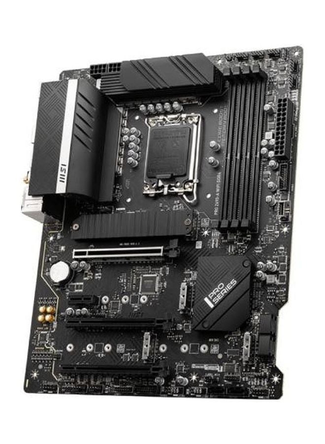 MSI - Pro Z690-A Wifi DDR4 ATX Motherboard LGA 1700 Socket Z690 Chipset 128GB DDR4 Memory 2.5Gbps LAN Intel Wi-Fi 6 Module PCI-E X16 SATA III M.2 Slot HDMI DP Black - Image 1