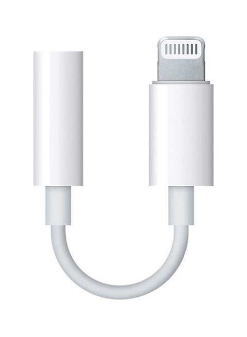 Lightning To USB 3.5mm Headphone Jack Adapter White