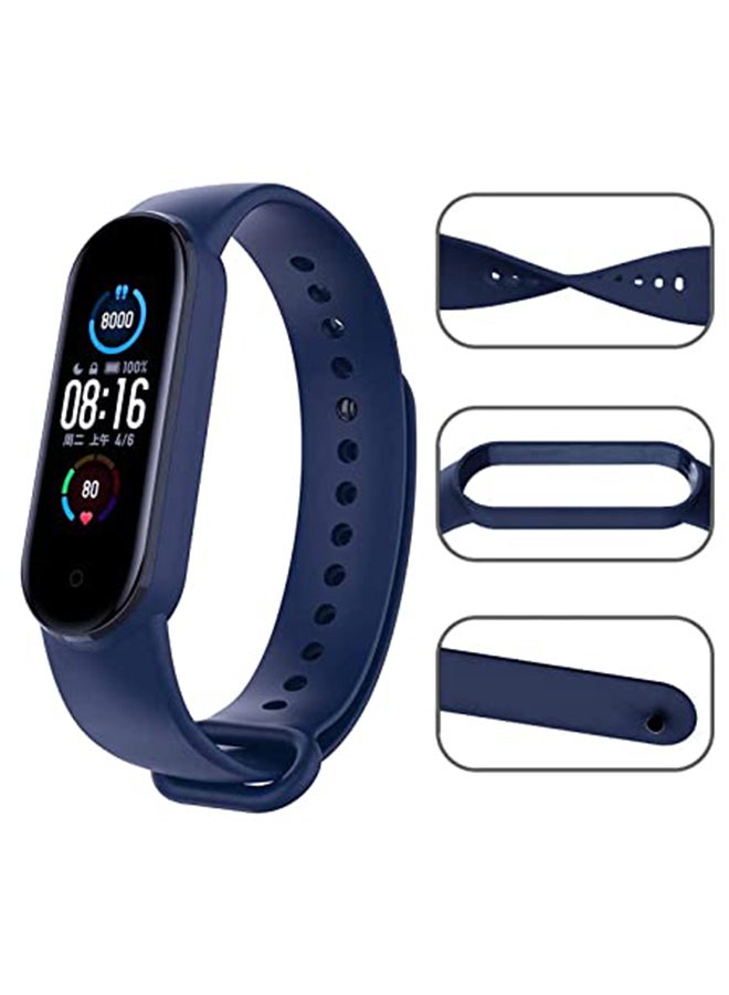 MARGOUN - Replacement Strap For Xiaomi Mi Band 5 25.5 x 1.5 x 2.5cm Dark Blue - Image 1