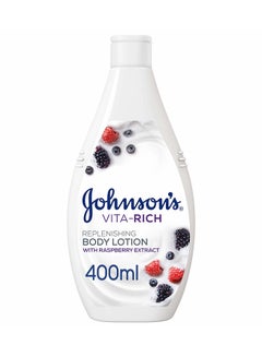 Johnson's Vita Rich Replenishing Body Lotion With Raspberry Extract 400ml  - Image 1