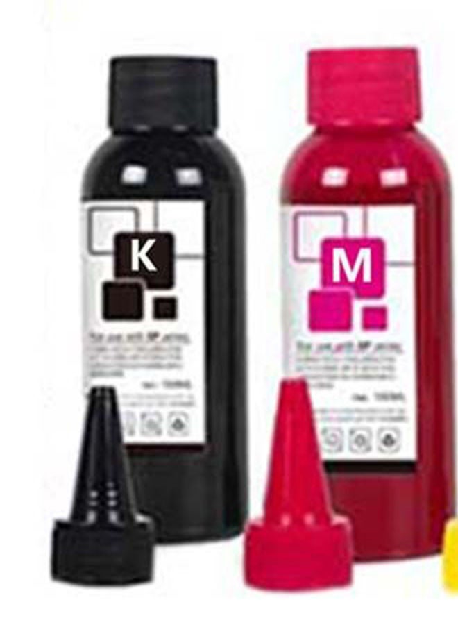 4-Piece Refill Ink Cartridge And Toner 4 X 100ml Multicolour - v1666195770/N24192643A_3