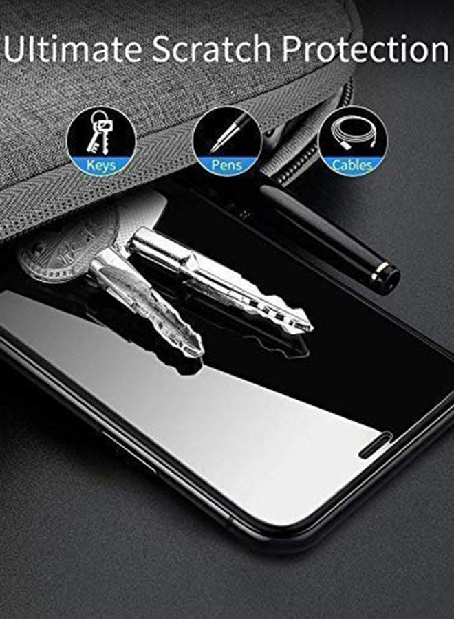 ماركة غير محددة - واقي شاشة زجاجي متوافق مع هاتف Iphone Xs Max / Iphone 11 Pro Max حماية كاملة لشاشة من الزجاج المقوى المتين باللون الأسود أسود - Image 1
