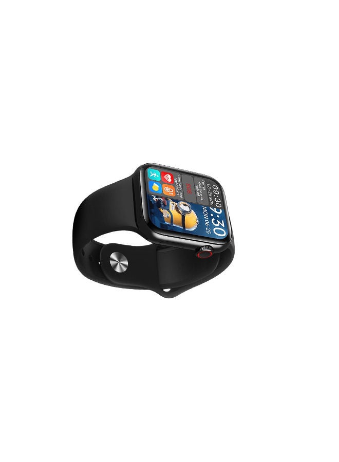 BSNL - 180.0 mAh HW16 Silicone 1.75-inch Split Screen Smartwatch With Rotating Side Button Black - Image 1