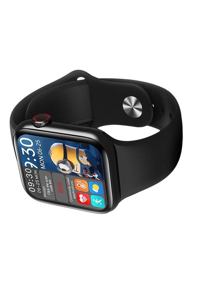 BSNL - 180.0 mAh HW16 Silicone 1.75-inch Split Screen Smartwatch With Rotating Side Button Black - Image 1