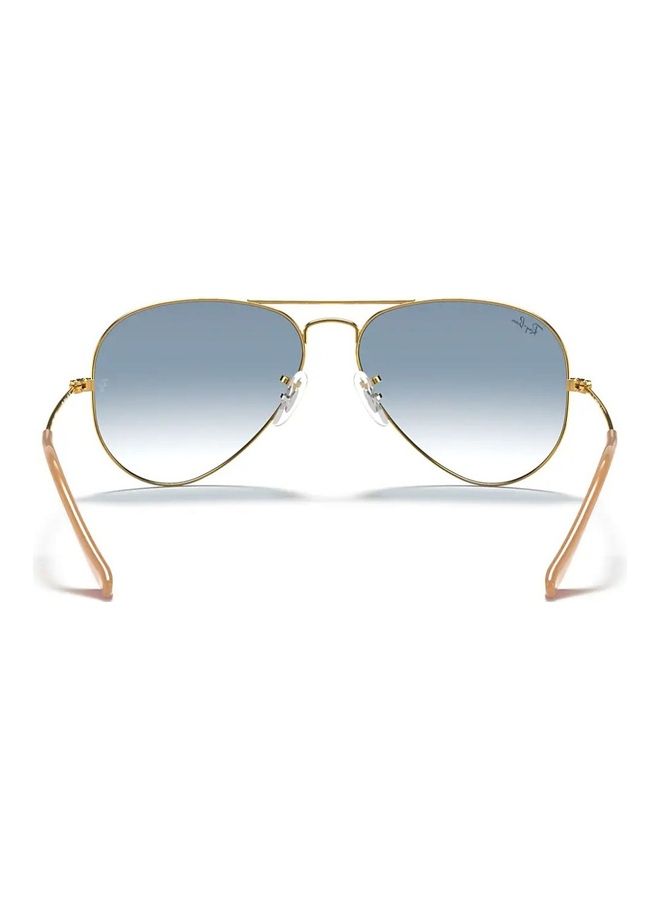 Gradient Aviator Sunglasses Lens Size 58mm