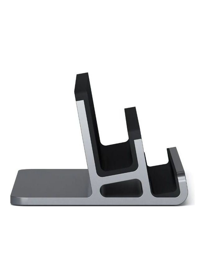 SATECHI - 2 In 1 Dual Vertical Laptop Dock Stand Space Gray - Image 1