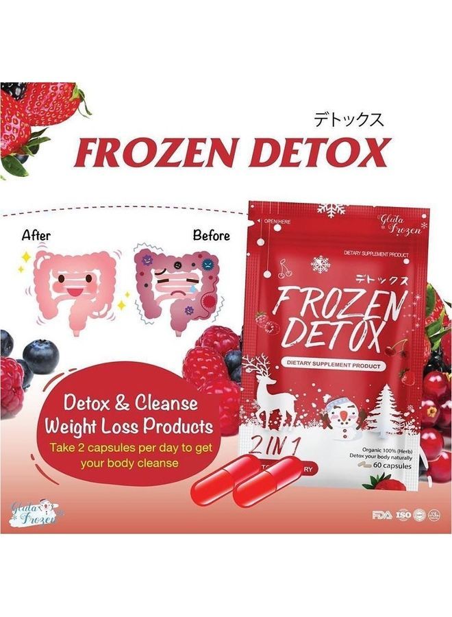 Frozen Detox 2 in 1 Detox & Fiberry 60 Capsules - v1666242745/N53351415A_3