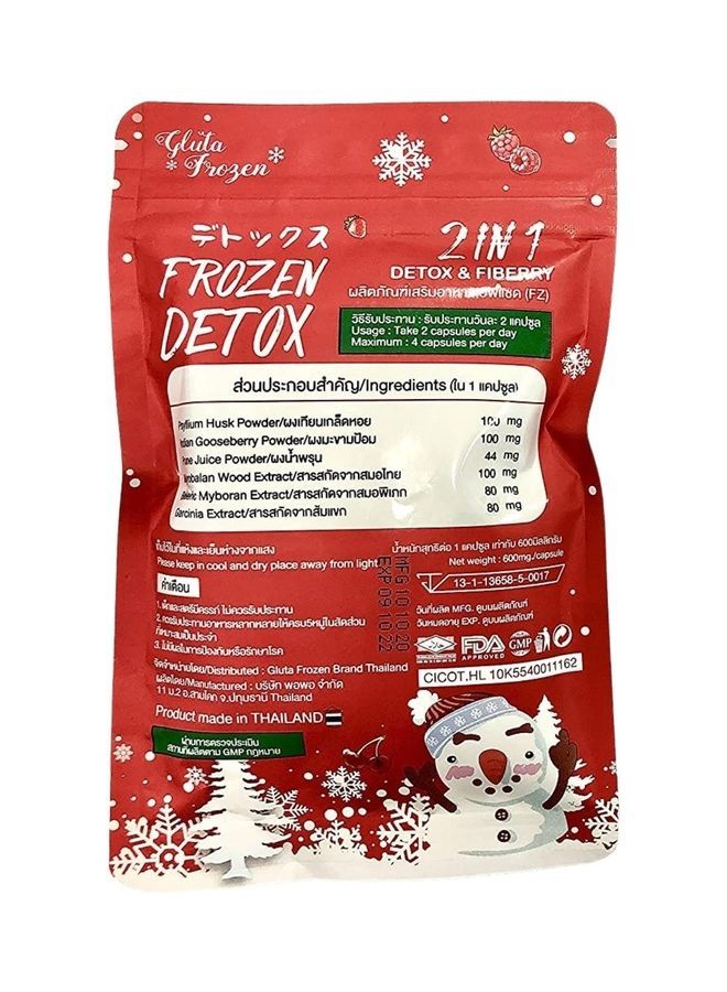 Frozen Detox 2 in 1 Detox & Fiberry 60 Capsules - v1666242746/N53351415A_2