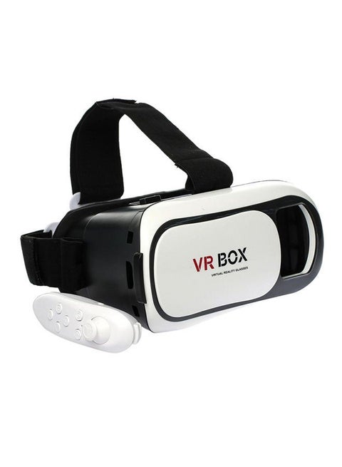 3640.0 mAh Virtual Reality 3D Glasses With Bluetooth Gamepad Remote Controller Black/White