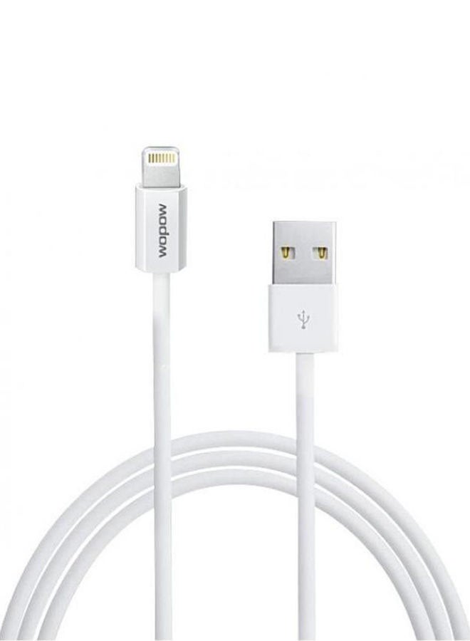 Wopow 8-Pin USB Charging Cable For Apple iPhone White  - Image 1