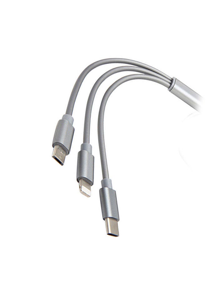 3 In 1 USB Charging Cable Silver  - Image 3
