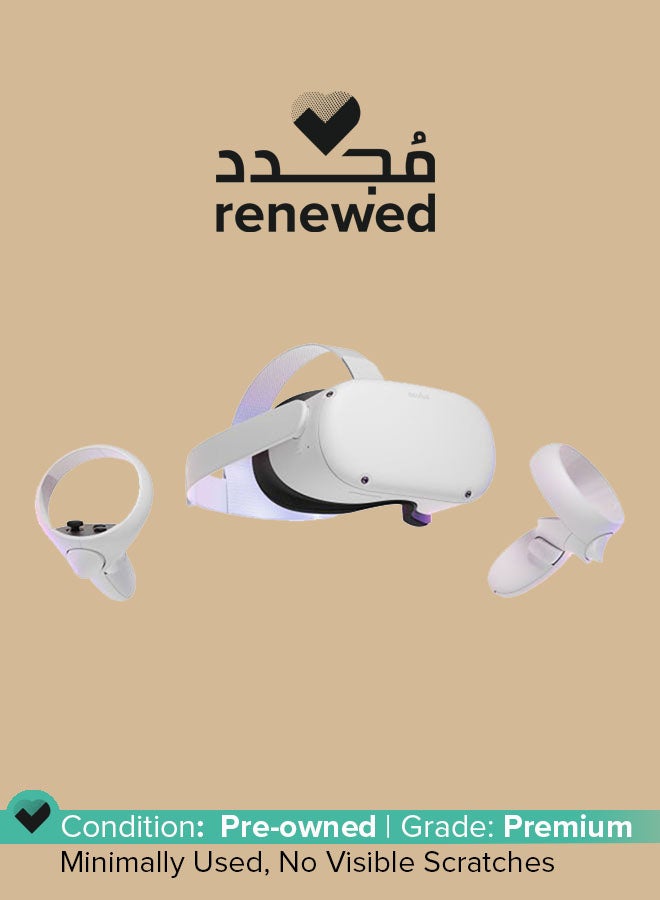 Meta Renewed – Quest 2 Advanced All-In-One VR Headset White  - Image 1