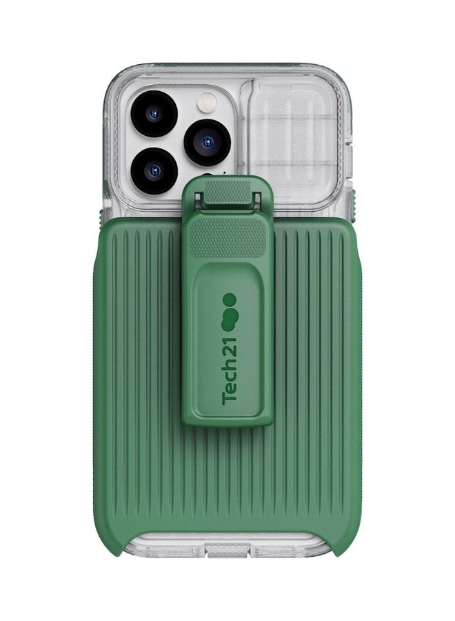 tech21 Evo Max iPhone 14 Pro Max Case with MagSafe Extreme 20 Feet Drop Protection with Sliding Camera Lens Cover - Frosted Green  - Image 1