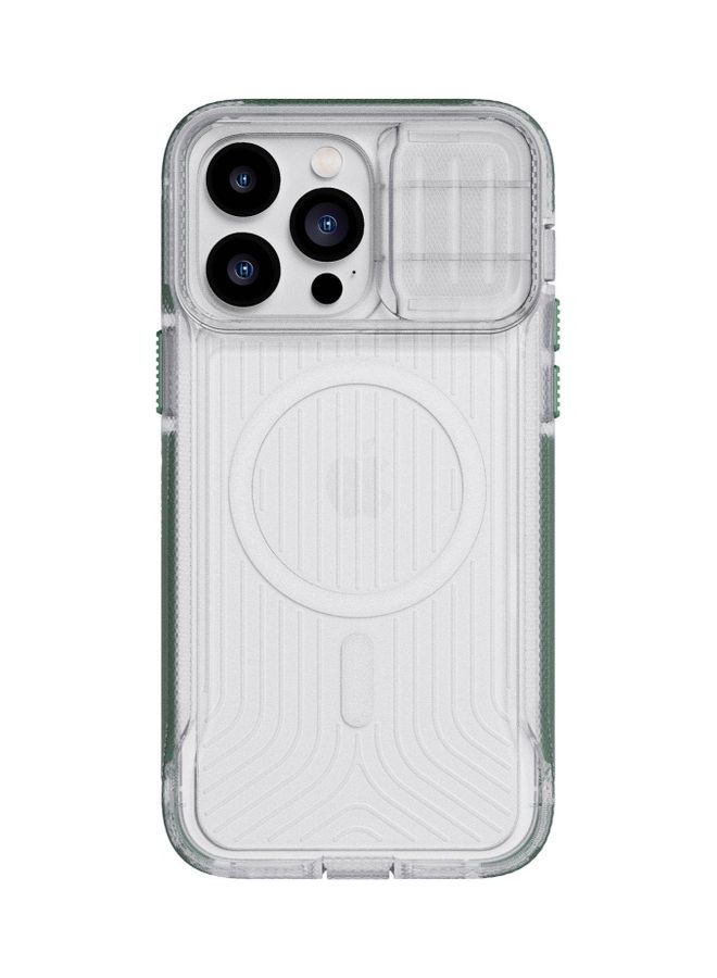 tech21 Evo Max iPhone 14 Pro Max Case with MagSafe Extreme 20 Feet Drop Protection with Sliding Camera Lens Cover - Frosted Green  - Image 2