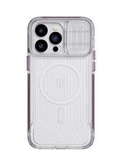 tech21 Evo Max iPhone 14 Pro Max Case with MagSafe Extreme 20 Feet Drop Protection with Sliding Camera Lens Cover - Frosted Purple  - Image 2