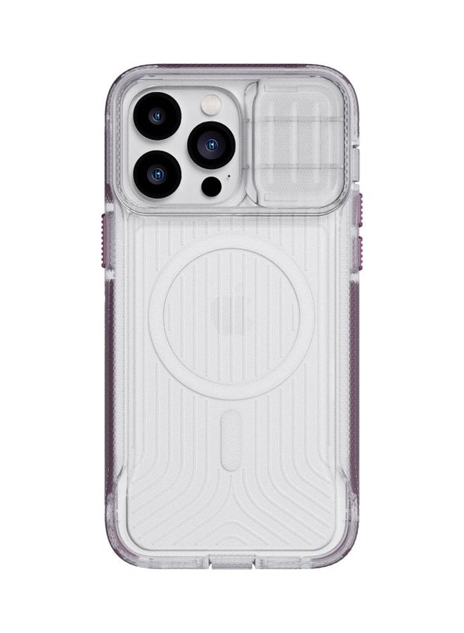 tech21 Evo Max iPhone 14 Pro Max Case with MagSafe Extreme 20 Feet Drop Protection with Sliding Camera Lens Cover - Frosted Purple  - Image 2