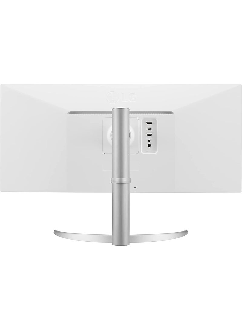 LG - 34 Inch 21:9 UltraWide Full HD (2560 x 1080) 100Hz IPS Monitor, 100Hz Refresh Rate with RGB 99% Color Gamut, VESA DisplayHDR 400, USB Type-C, AMD FreeSync, Tilt/Height Adjustable Stand, 34WQ650-W Silver - Image 1