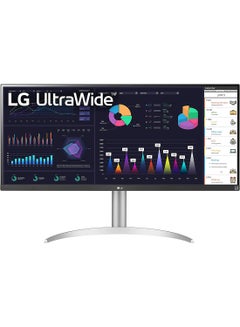 34 Inch 21:9 UltraWide Full HD (2560 x 1080) 100Hz IPS Monitor, 100Hz Refresh Rate with RGB 99% Color Gamut, VESA DisplayHDR 400, USB Type-C, AMD FreeSync, Tilt/Height Adjustable Stand, 34WQ650-W Silver