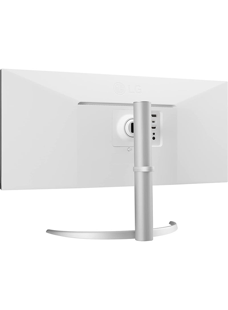 LG - 34 Inch 21:9 UltraWide Full HD (2560 x 1080) 100Hz IPS Monitor, 100Hz Refresh Rate with RGB 99% Color Gamut, VESA DisplayHDR 400, USB Type-C, AMD FreeSync, Tilt/Height Adjustable Stand, 34WQ650-W Silver - Image 1