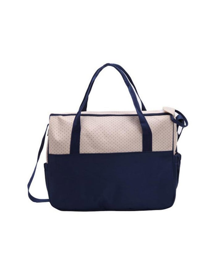 5-Pieces Fashion Multifunction Large Capacity Dots Bear Patchwork Diaper Bags Set - Image 5