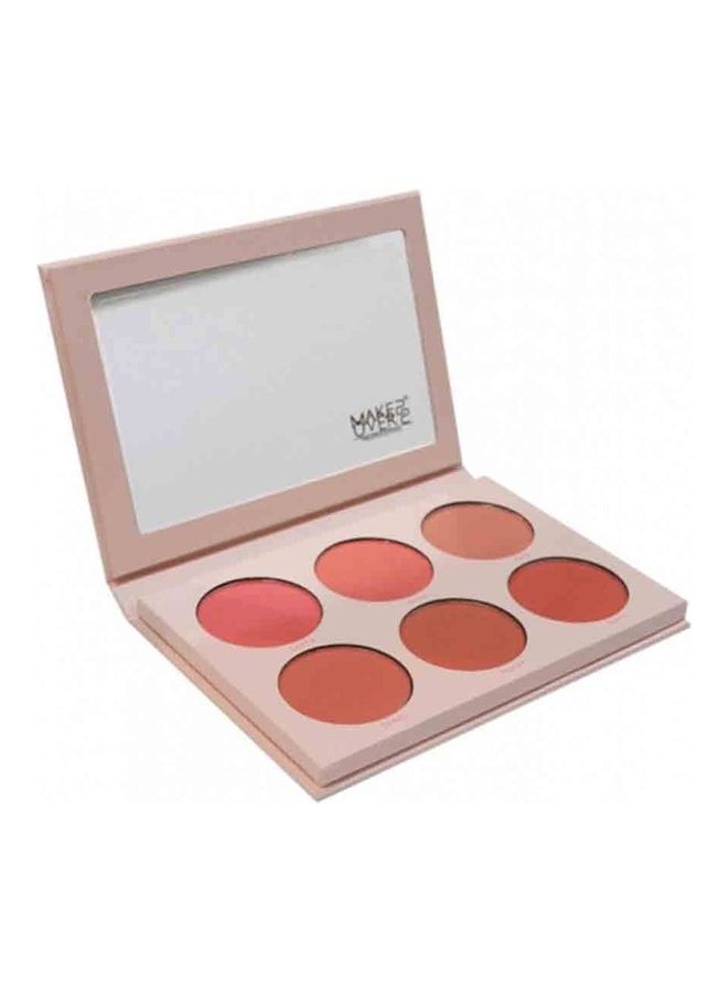 MAKE OVER 22 - Nude Cheek Blusher Palette - 6 Colours Multicolour - Image 1