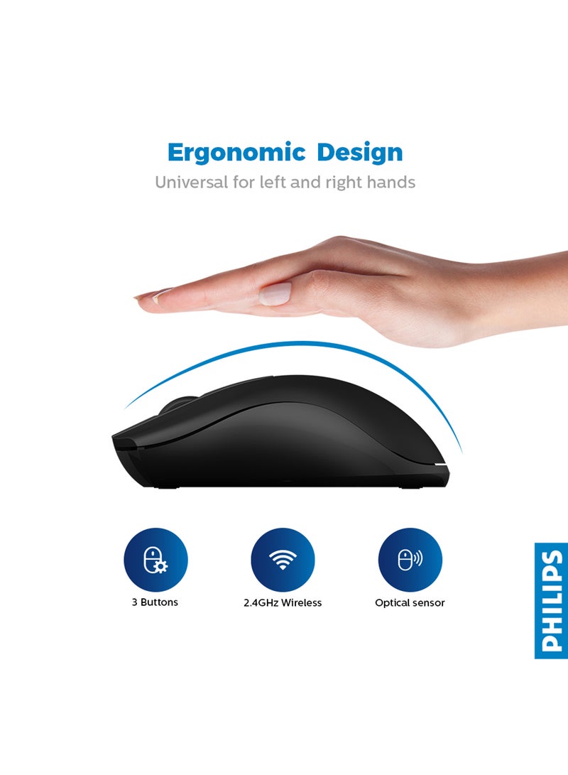 Philips - 2.4GHz Wireless Mouse SPK7211 Black - Image 1