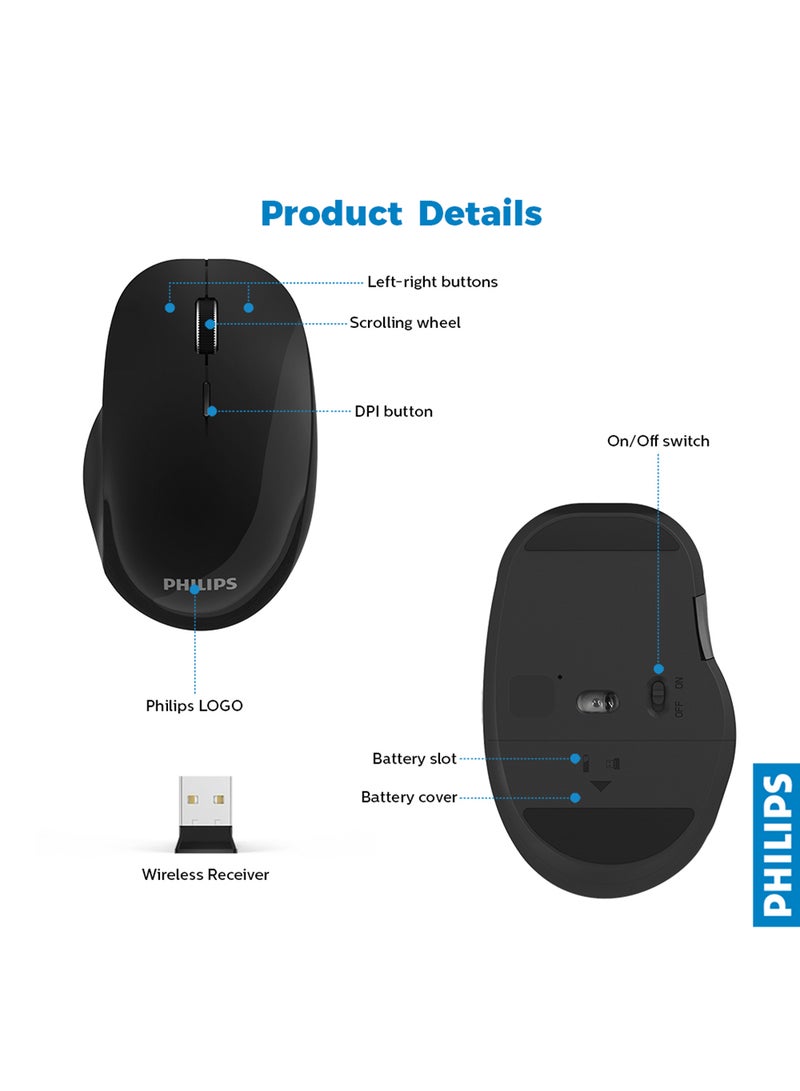 M524 Anywhere Wireless Portability Mouse Black
