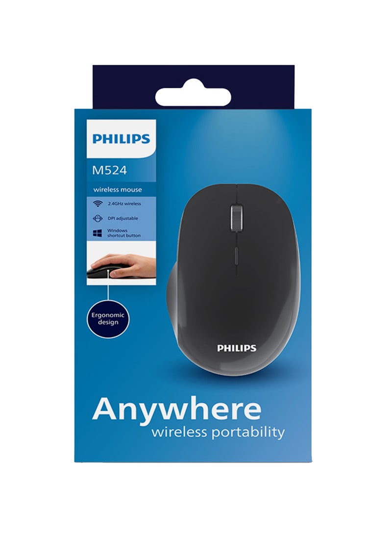M524 Anywhere Wireless Portability Mouse Black