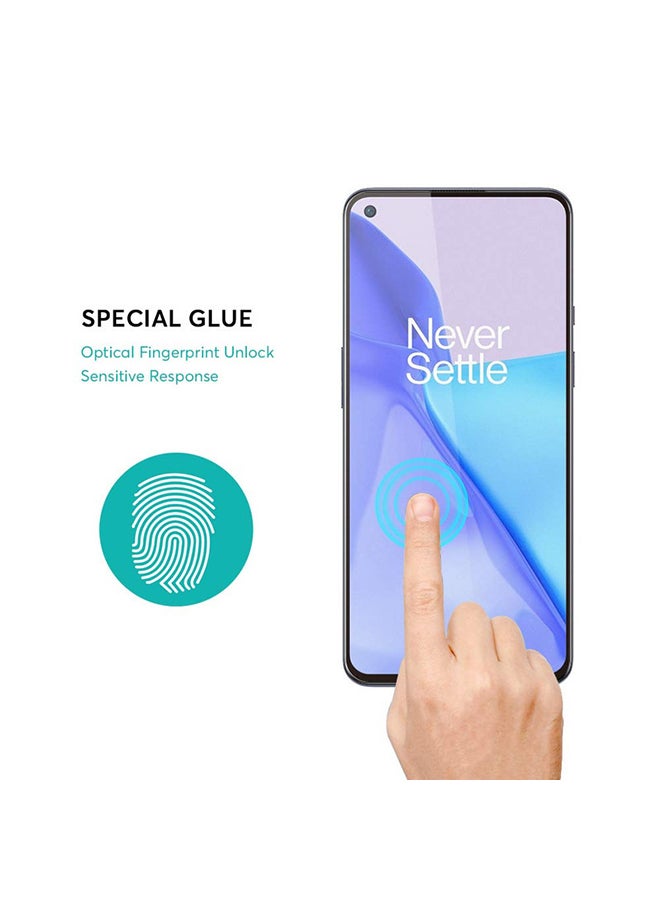 MARGOUN 3D Tempered Glass Screen Protector for OnePlus 9R Clear/Black - Image 3