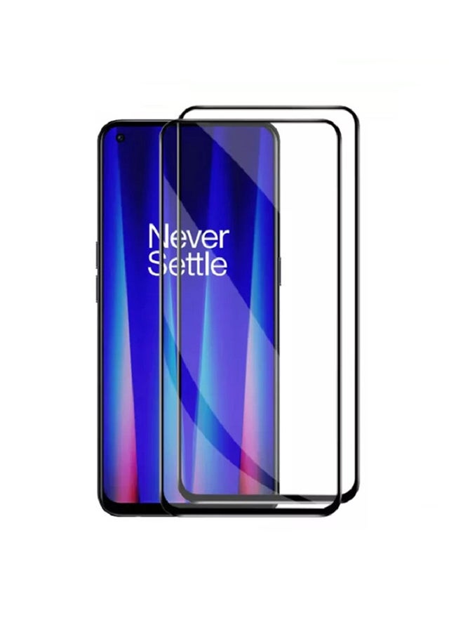 MARGOUN 2-Piece 3D Tempered Glass Screen Protector for OnePlus Nord N200 5G Clear/Black - Image 1