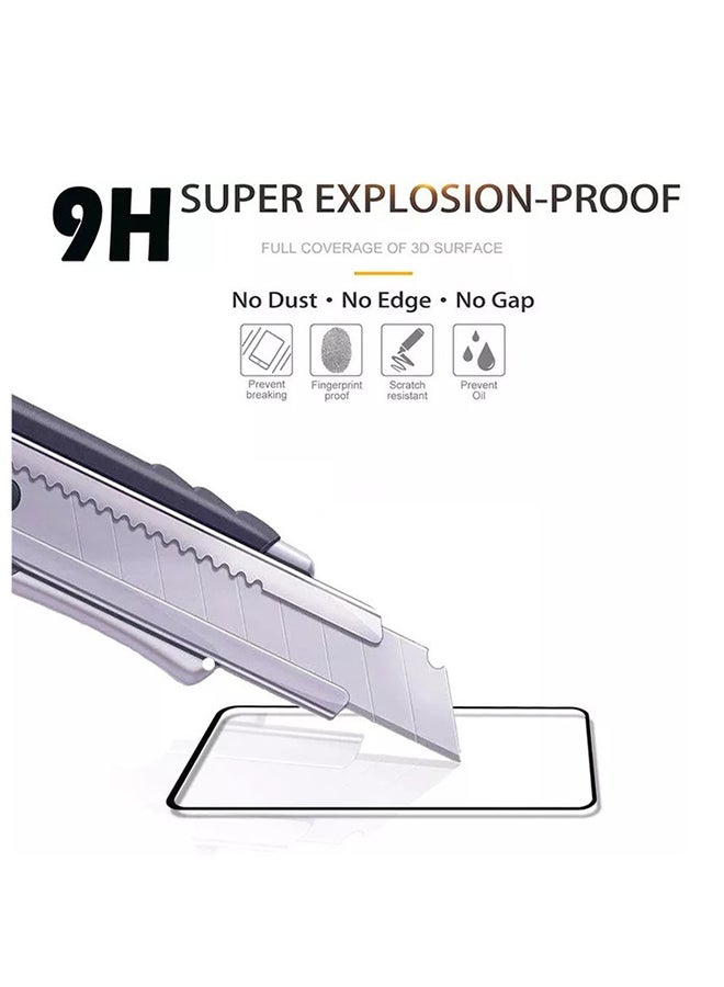 MARGOUN 2-Piece 3D Tempered Glass Screen Protector for OnePlus Nord N200 5G Clear/Black - Image 2