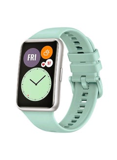 MARGOUN Adjustable Silicone Sport Watch Bands Replacement Wristband Compatible With Huawei Watch Fit 2 Mint Green  - Image 1