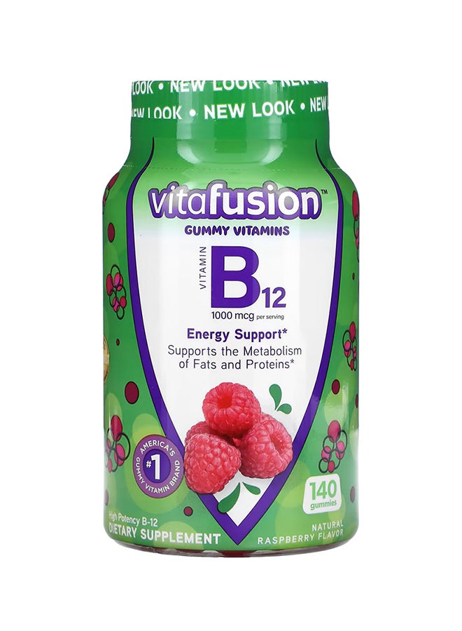 Vitafusion Raspberry Flavour B12 Natural - 140 Gummies KSA | Riyadh, Jeddah