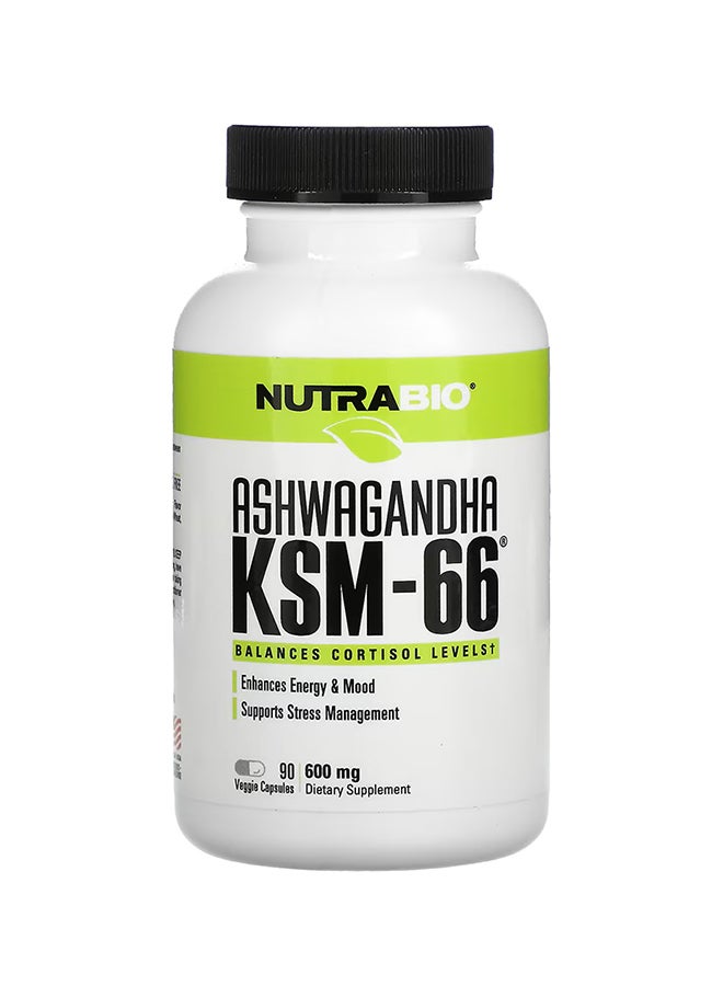NutraBio Labs KSM-66 Ashwagandha - 90 V-Caps  - Image 1