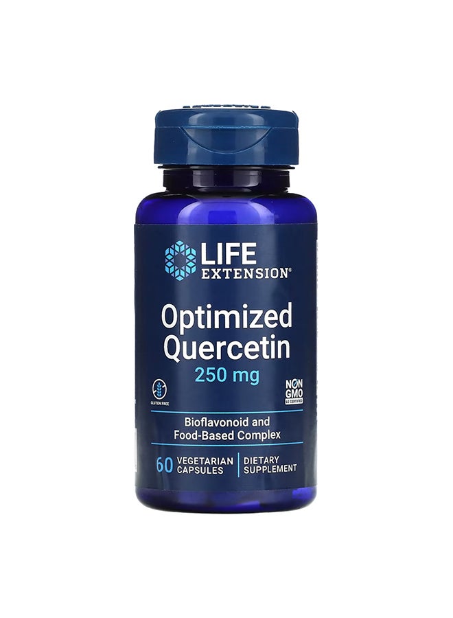 Life Extension Optimized Quercetin Bioflavonoid Complex 250 mg Dietary Supplement - 60 Capsules - Image 1