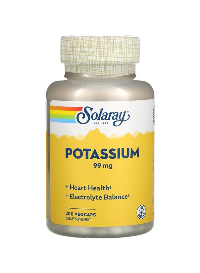 SOLARAY Potassium Amino Acid Complex- 200 VegCaps - Image 1