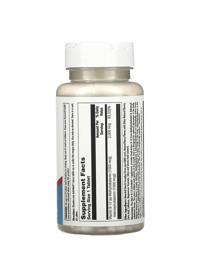 KAL B 12 Methylcobalamin And Adenosylcobalamin Supplement - 60 Tablets - Image 2